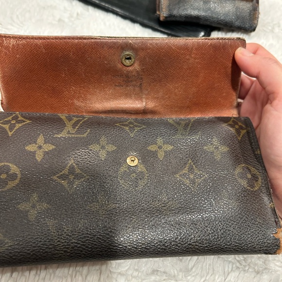 Louis Vuitton Wallets Monogram Black Epi Damier Ebene Damaged Worn - Picture 9 of 15